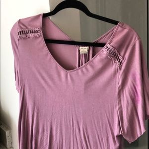 Lace & Laced detail Purple Shirt!